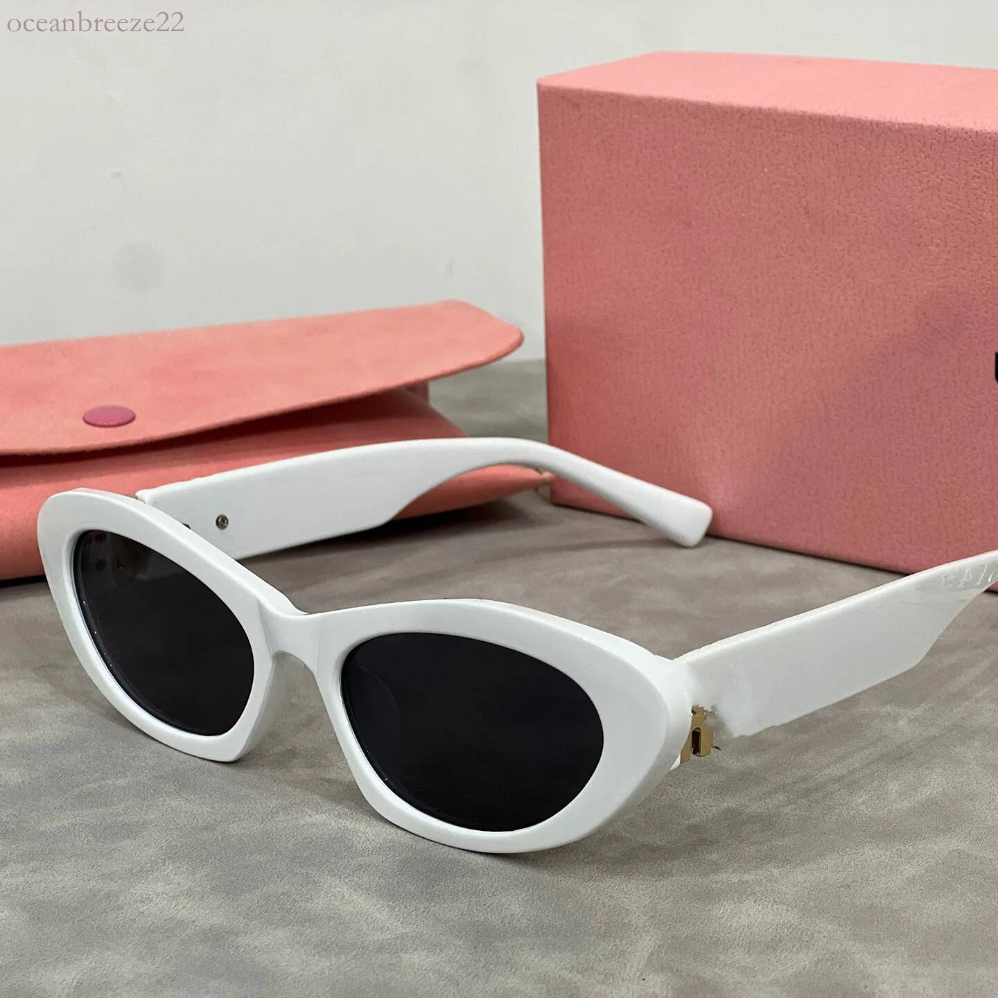 Mu Sunglasses High Quality Women Man Polarize mm Sunglasses Cat Eye Muilies Eyeglass Designer Luxury Brand Shade Fashion Small Frame muiity Sunglass