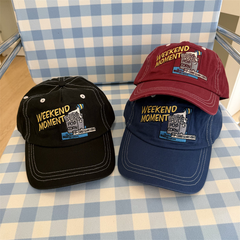 American collegestyle retro letterembroidered baseball unisex versatile softtop duckbill cap faceslimming sun hat trendy