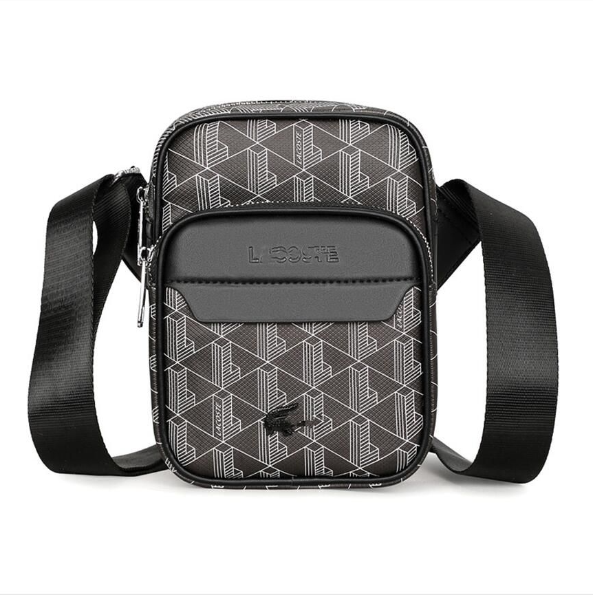 designer durable Zipper handbags Vertical Crocodile fashion mens print shoulder bags man adjustable strap business crossbody bag geometric pattern