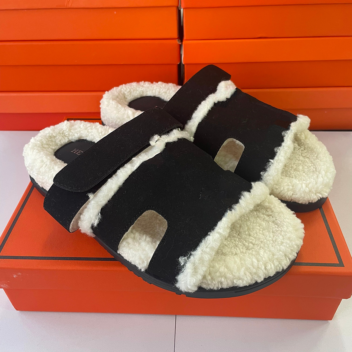 Designer High Quality Slides Slippers Women Fur Sliders Slipper Black White Orange Pink Womens Sandals Ladies Shoes Outdoor Sneakers