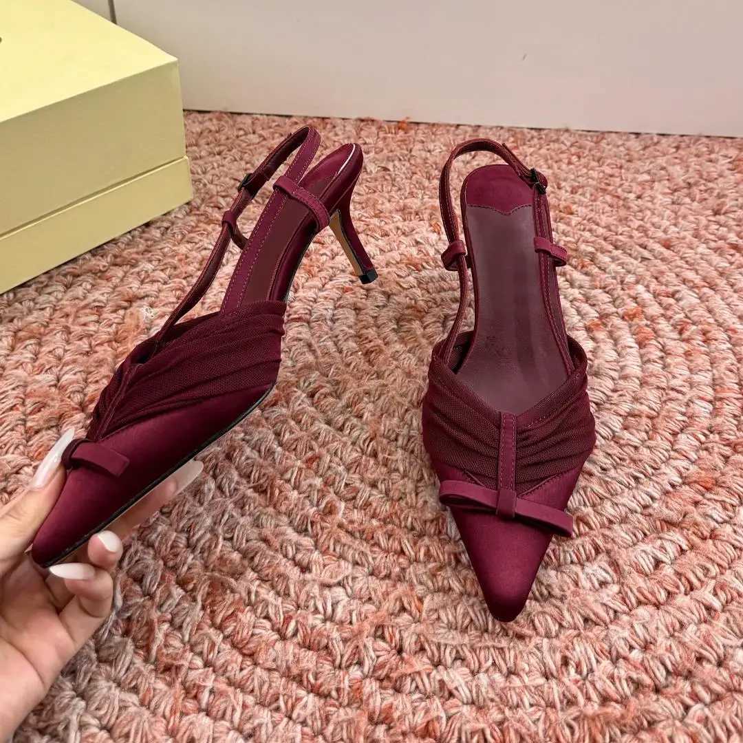 2026 New Fashion Sandals Pointed Toe Slippers Casual Women Shoes Sexy High Heels Genuine Leather Zapatos De Mujer Size 35-41 Q261015