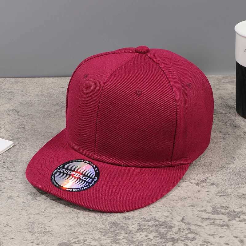 Korean-Style Simple Smooth The Plate Solid Color Flat Brim Baseball Cap Is Suitable for Stage Performances of Hip-Hop M261016