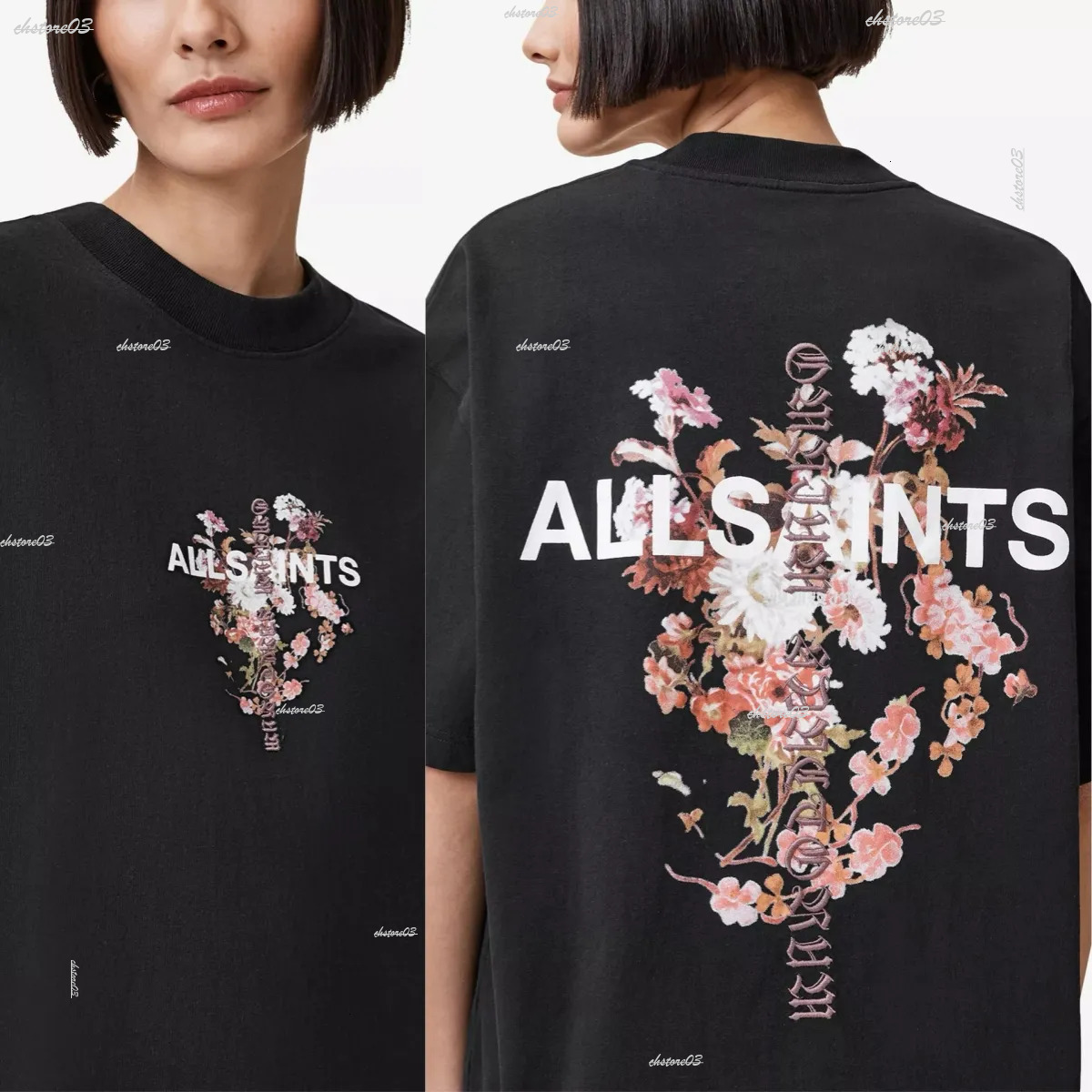 All Saints Men's Designer Fashion T Shirt Designer Summer Cotton Clothing Simple Luxury Brand And Women's Short Sleeved All Saints Shirt C