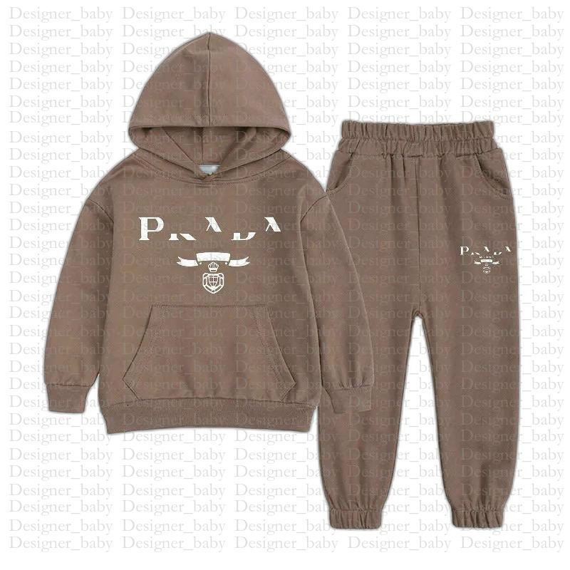 NEW 13years children's Clothing hoodie Sets BABY boys girls cotton Garment kids Designer printing Outdoor sports suit sweater pants 2 PC Set