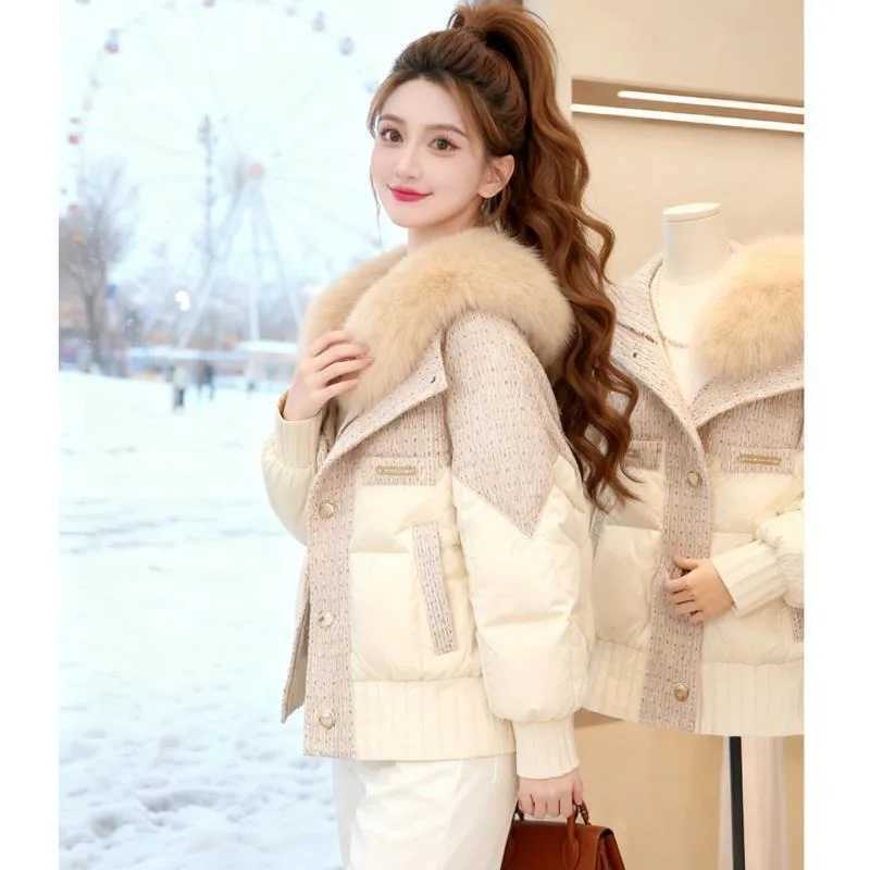 Women's Down Parkas A New Sweet Luxurious Gentle Style Cotton-padded Jacket for Women's Winter Commute Date It Is Warm Slimming Versatile