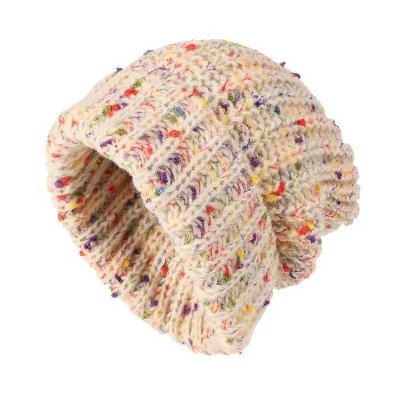 Beanie/Skull Caps Trendy Mixed Color Slouchy Beanie Classic Keep Warm Skull Cap Thick Knit Hats Beanies for Women Autumn WinterT261017