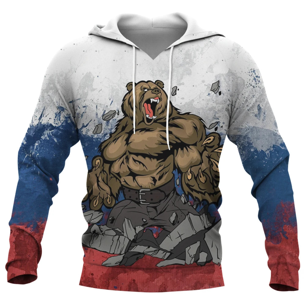 2026 Spring And Autumn New Emblem 3D Printed Graphic Sweatshirt Russian Camouflage Hoodie Free Shipping