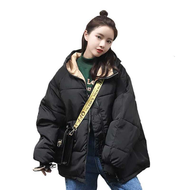 Women's Down Parkas Women Parkas Coats Short Jackets Hooded Zipper Solid Pocket Long Sleeves Thick Loose Fit Slight Strech Casual 2025 Autumn W