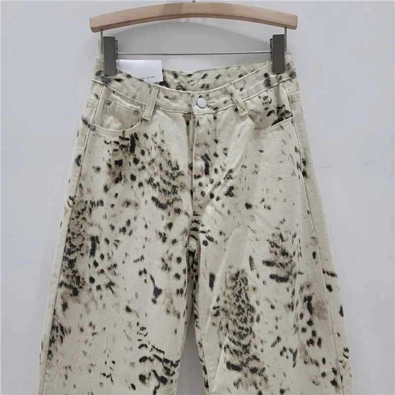 High Waist Y2K Women Jeans Loose Fit Straight Leg Baggy Denim Pants for Girls Retro Beige Wide Women's Jeans Y2K Pants 261016