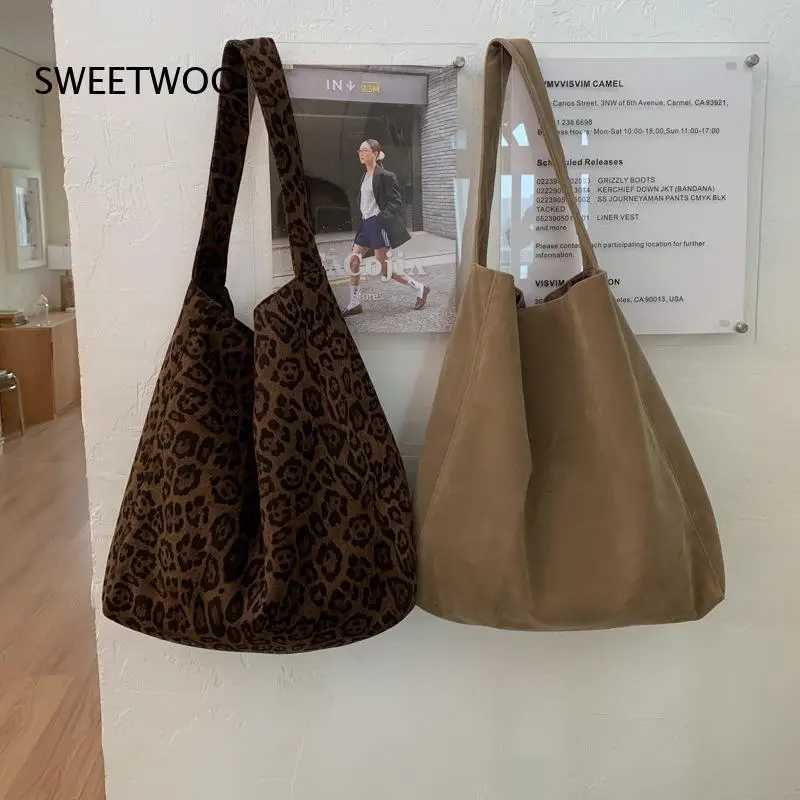 Designer Suede Totes 2026 Leopard Print Hobo Bag Large Capacity Casual Underarm Bag Wen Lazy Style Daily Cmute and Travel Shoder Purse J261016