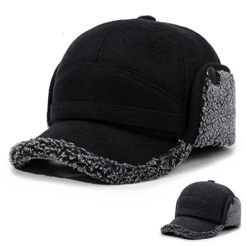 Trapper Hats Autumn and Winter New Warm Lei Feng Hat Men's Father Outdoor Leisure Thickened in The Elderly Fleece Hat Baseball Cap Ear CapT2610
