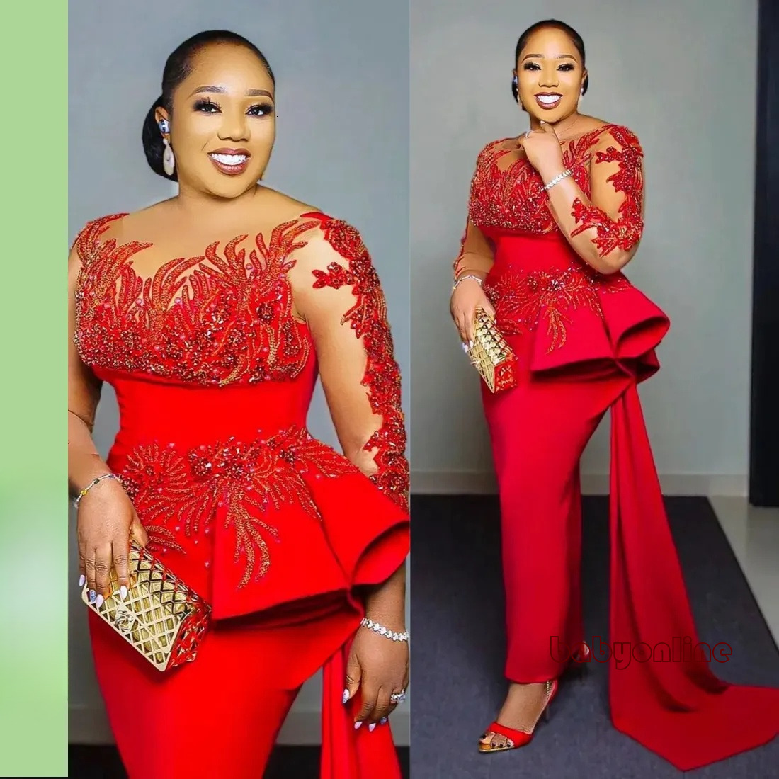 2026 Plus Size of The Bride Dresses Formal Gowns for Women Long Sleeves Sheer Neck Illusion Appliqued Beaded Lace Birthday Mother Dress