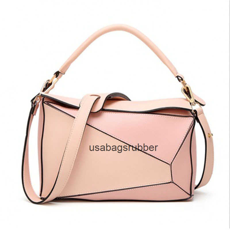 Luxury Designer Style 2026 Autumn Winter New Large Shoulder Crossbody Geometric Handbag Celebrity Style Color Block Pillow Bag for Women