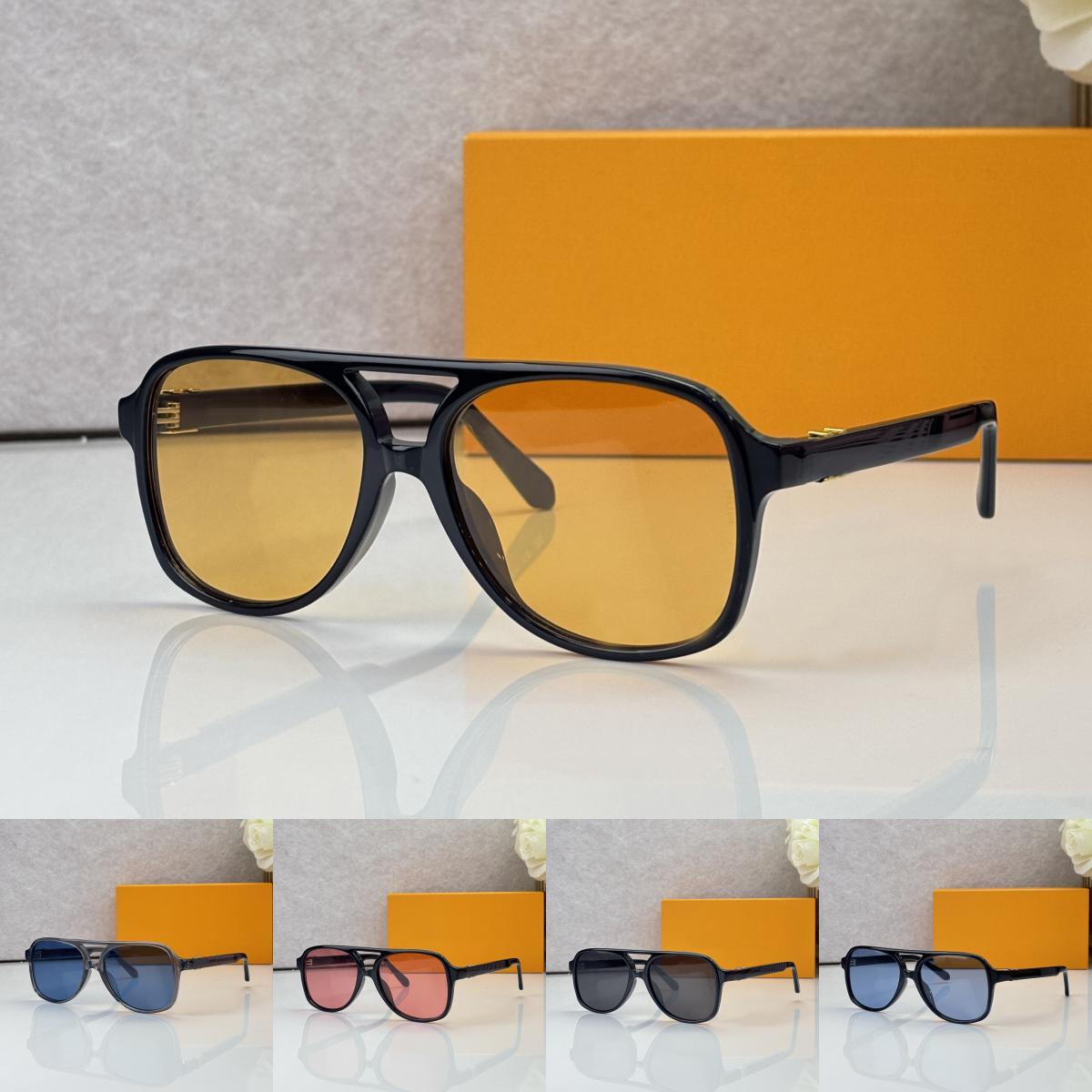 Luxury Brand Designer Sunglasses Women Yellow Eyewear Unisex LS Sunglasses Fashionable Commuting Oversized Round Uv400 Double Bridge Sunshade Glasse