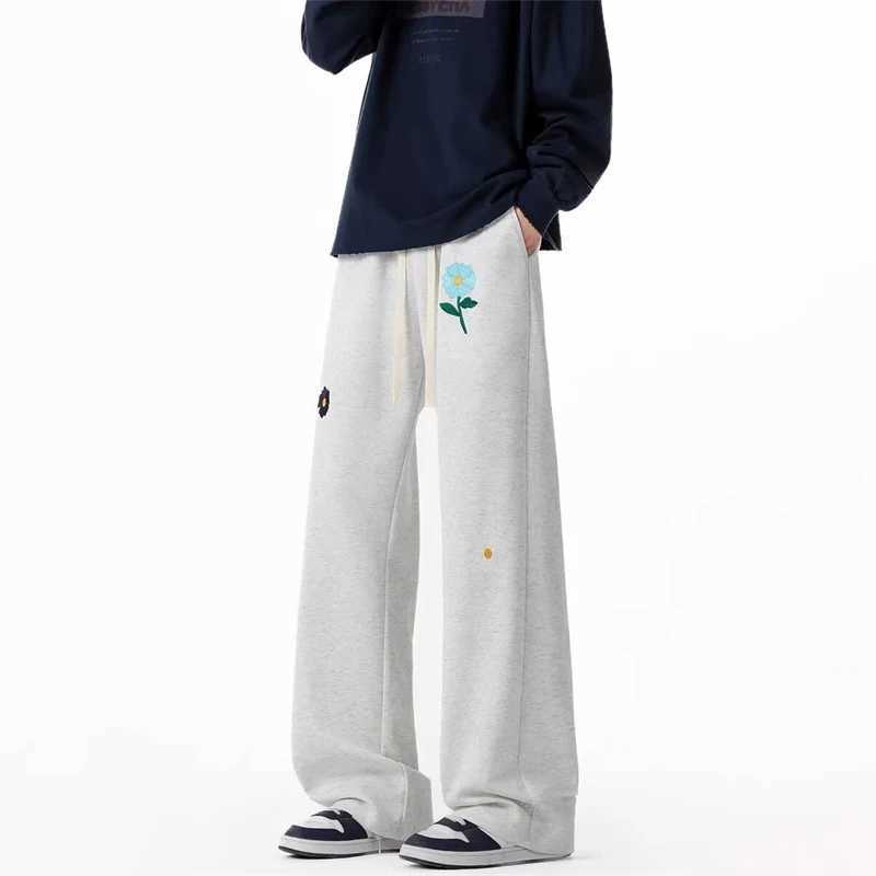 Summer Floral Printed Baggy Straight Leg Pants Men's Hip Hop Fashion Thin Sweatpants 2025 New Y2K Vintage Streetwear Trousers S261016RQOE