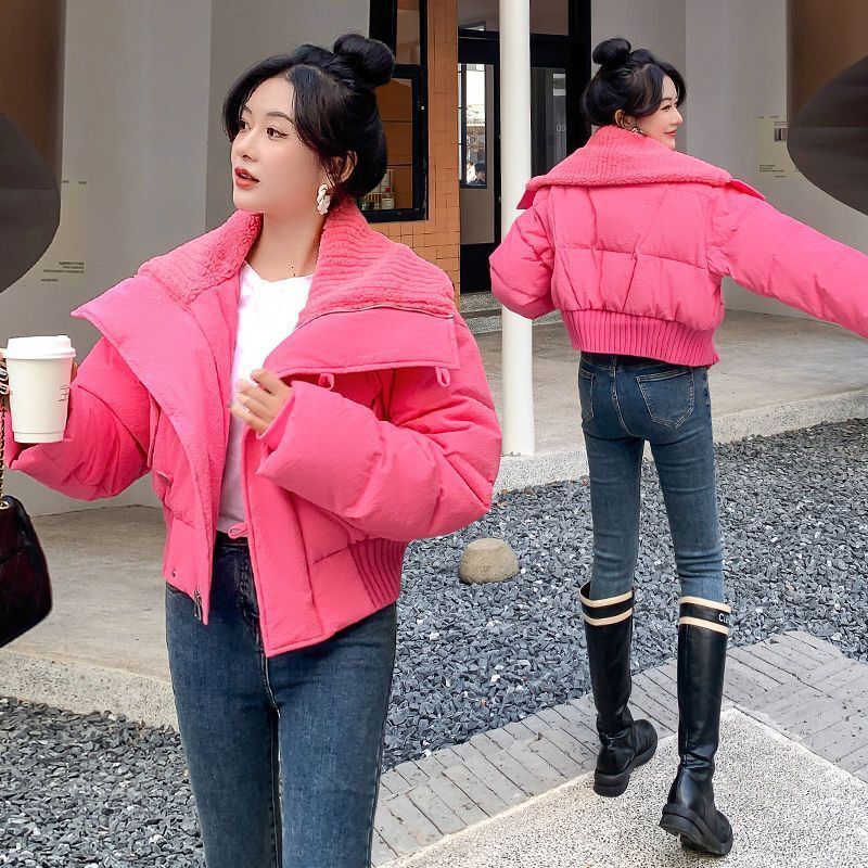 Designer 2026 new style women's winter short loose Korean-style trendy cotton jacket for petite women, thickened outerwear