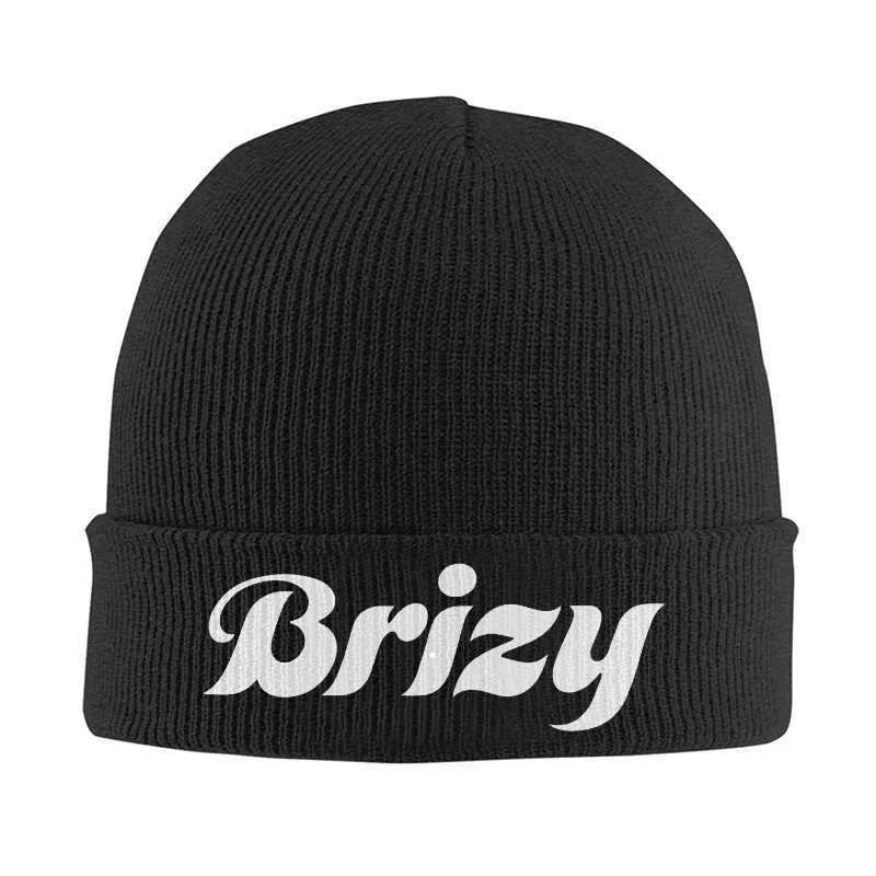 Brizy Retro Script Beanie Knit Hat Winter Warm Cuffed Skull Cap Hip Hop Streetwear Style Unisex Acssories Gift S261017YV75