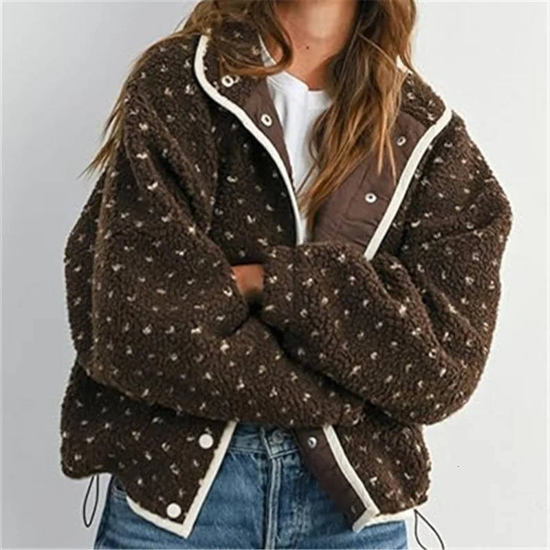 Women Y2k Heart Printed Jacket Fuzzy Zip Up Long Sleeve Warm Oversized Fall Winter Sherpa Fleece Cropped Jackets Coat Outwear 261016