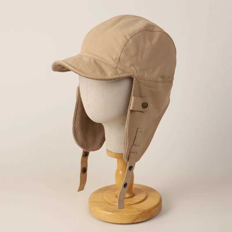 Trapper Hats Japanese Corduroy Ear Protection Bomber Cap Men Women Autumn Winter Warm Big Size Lei Feng Hat Korean Autumn Winter Warm HatT261017
