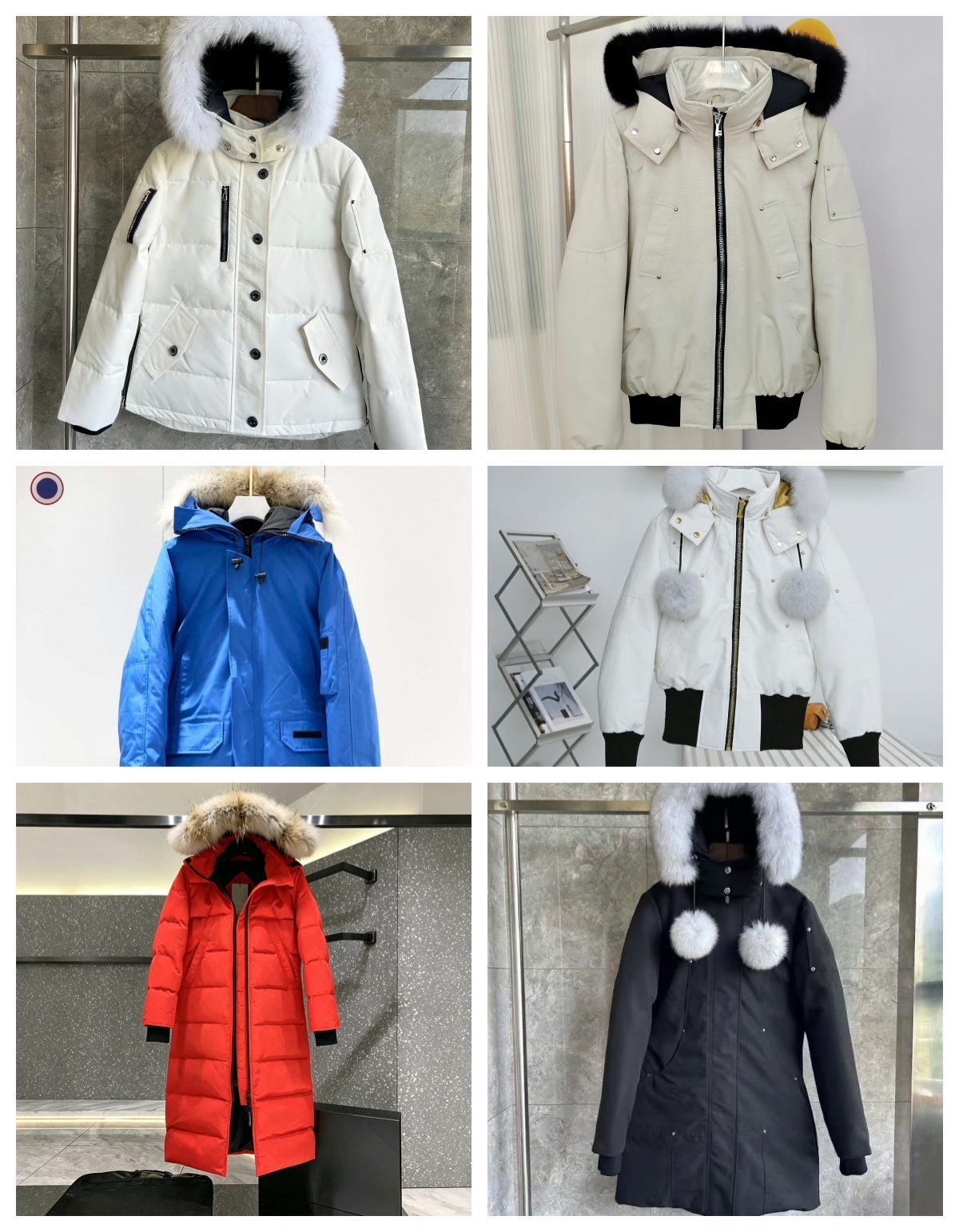Designer puffer jackets hommes down jacket parka jacket long and thick windproof snow proof design high quality white duck down big fur collar men w