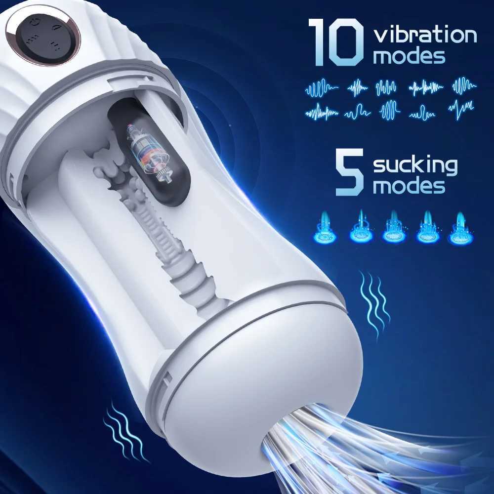 Automatic Fully Heated Genitals Penis Pump Male Masturbator Silent Sucking Adult Products Male M261017