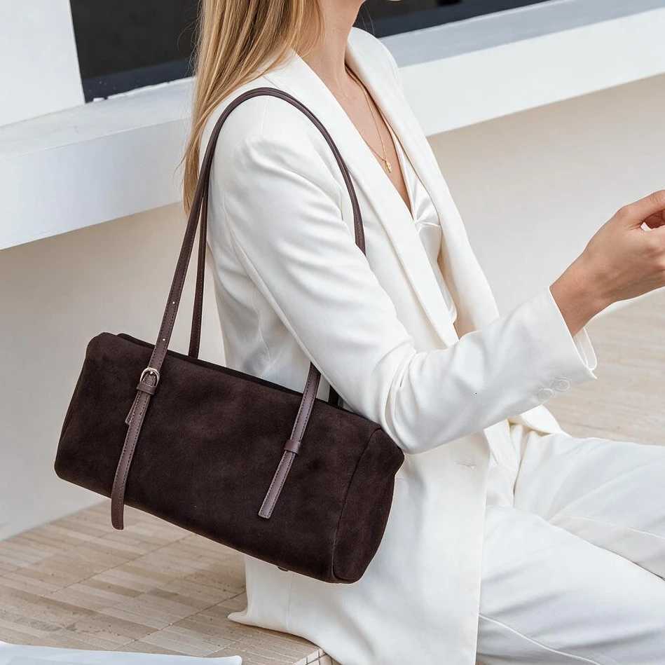 Designer Bag Totes Leather YANATARI Genuine Wan 2026 Luxury Bag Vintage Shoder Bag Handbags Winter style Underarm Bag suede cowhide J261016