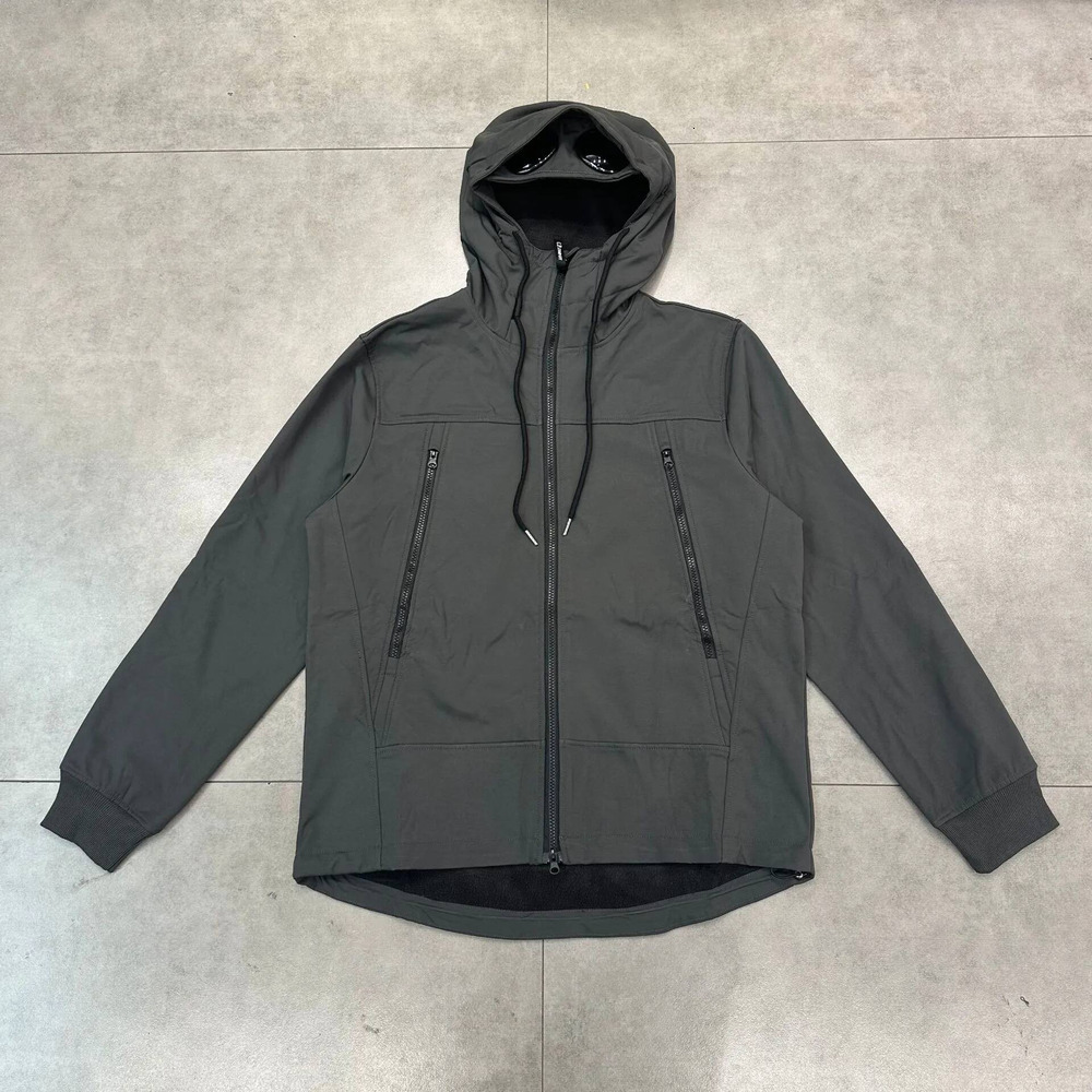 Cp Jacket Spring Autumn Men's Jackets Mens Jacket Man Loose Style Top Mens Soft Shell Windbreaker Jacket Men Coat Glasses Hat Thickened Plush V