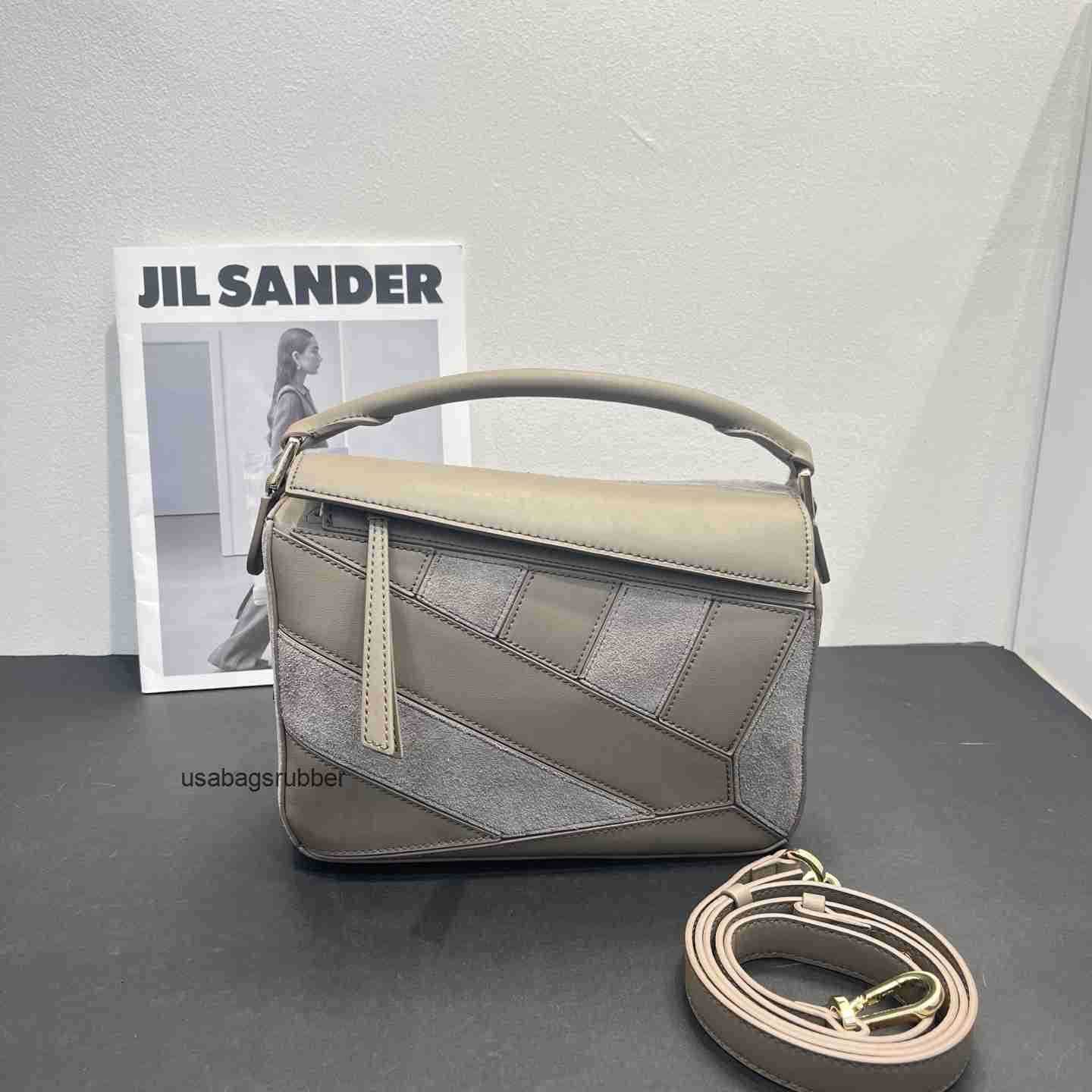 Minimalist Designer Style New Color Block Geometric Bag Leather Boston Pillow Bag Handbag Single Shoulder Crossbody Women's Bag