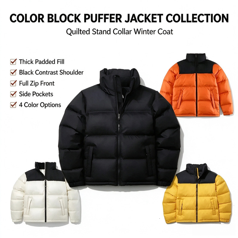 Men's northsdown parkas filldown puffer jacket unisex men long sleeve zipper peak purple designer down coats winter outerwear91