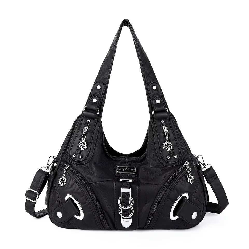 Evening Bags Women Handbags Fashion Shoulder Bag Large Black Tote Top-handle Shopping Pack Multiple Pockets Satchel Lady Purse H261016