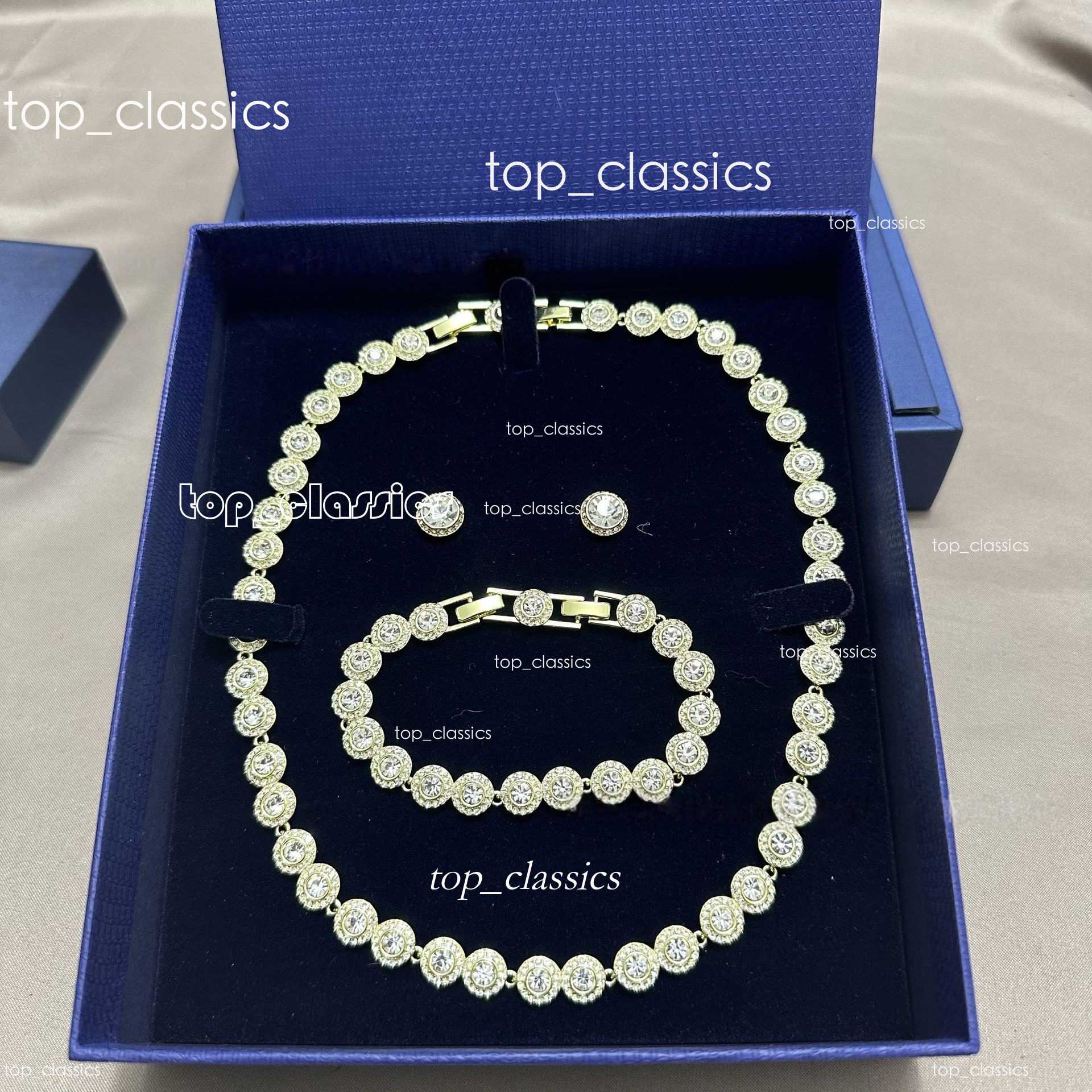 Una Angelic Necklace Designer Swarovskiitys Jewelry Swerovski Necklace Crystal Jewelry Set Necklace Bracelet Earrings 3Pcs Bridal Wedding Prom Gift