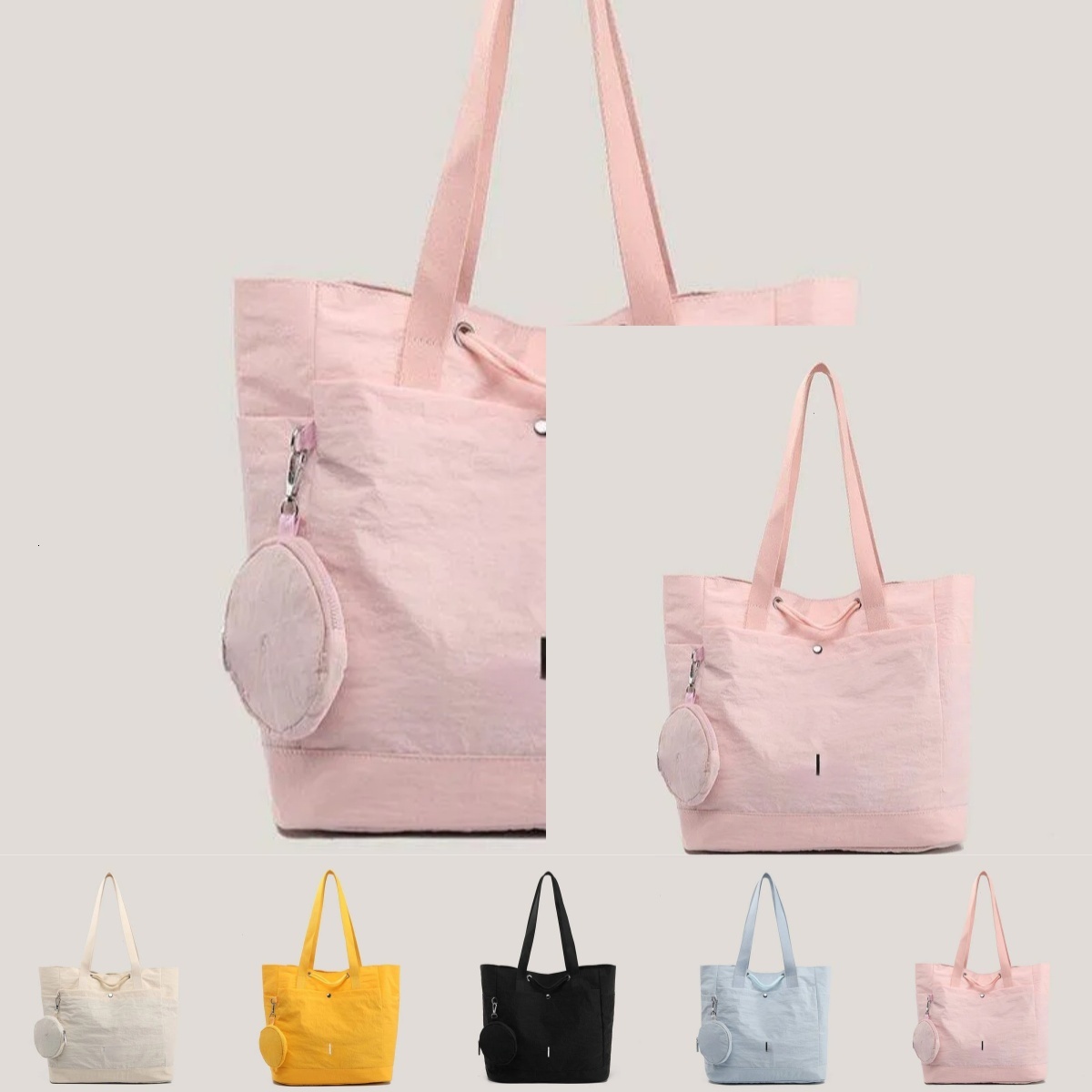Fashion Women Shoulder Tote Bag Large Capacity Daily Shopping Bag Gym Fitness Handbag With Matching Coin Bag