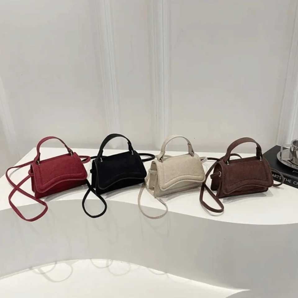 Shoulder Bags Fashion Suede Crossbody Bag Square Shape Solid Color Shoulder Bag Mini Small Handbag Women H261016