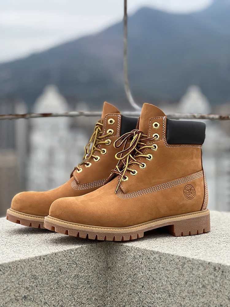 Men Fashion Outdoor Shoes Genuine Leather s 2025 Male Casual Waterproof Boots Q261015