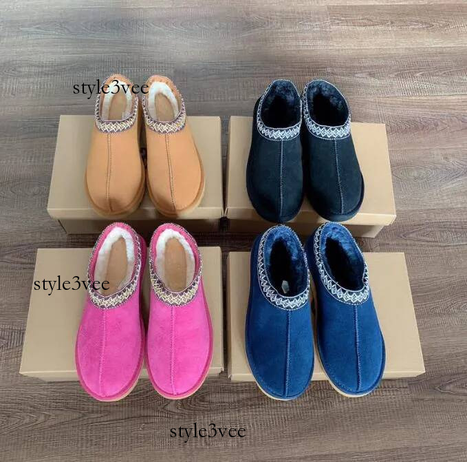Tasman Slippers Snow uggswomens Sheepskin Shearling Tazz Mules Women Men Ultra Mini Platform Boot Slip on Shoes Suede Upper Comfort Fall Winter 4f7