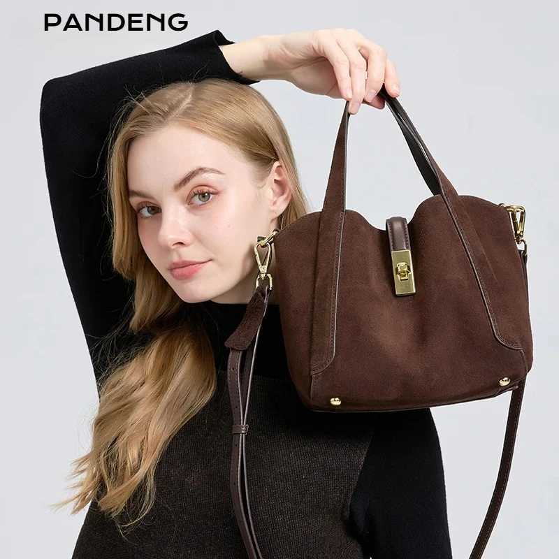 Evening Bags Women's Suede Cow Leather Popular Shoulder Bag Female Casual Soft Cowhide Handbags Ladies Fashion Designer Bags New H261016