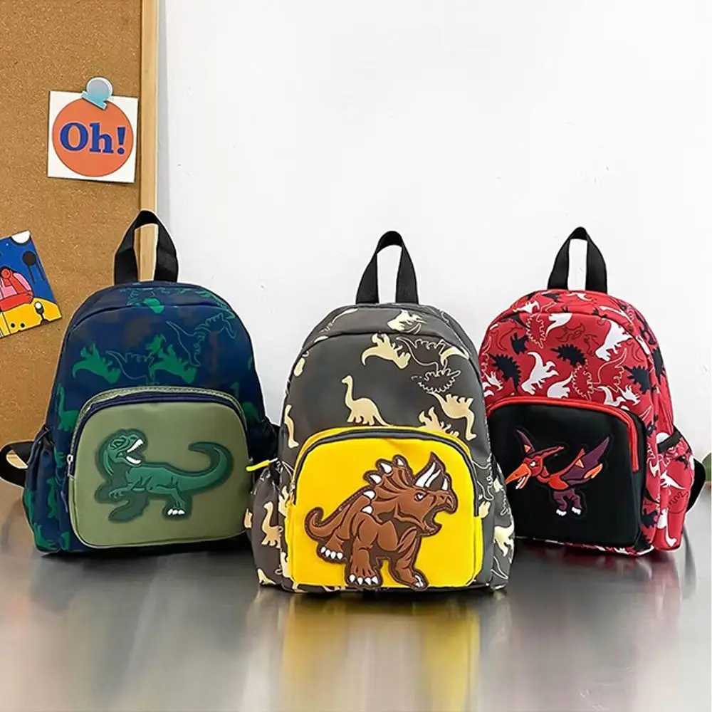 Durable Cartoon Dinosaur School Bag Portable Large Capacity Backpack Lightweight Kindergarten Shoulder Bag L261017W6P4