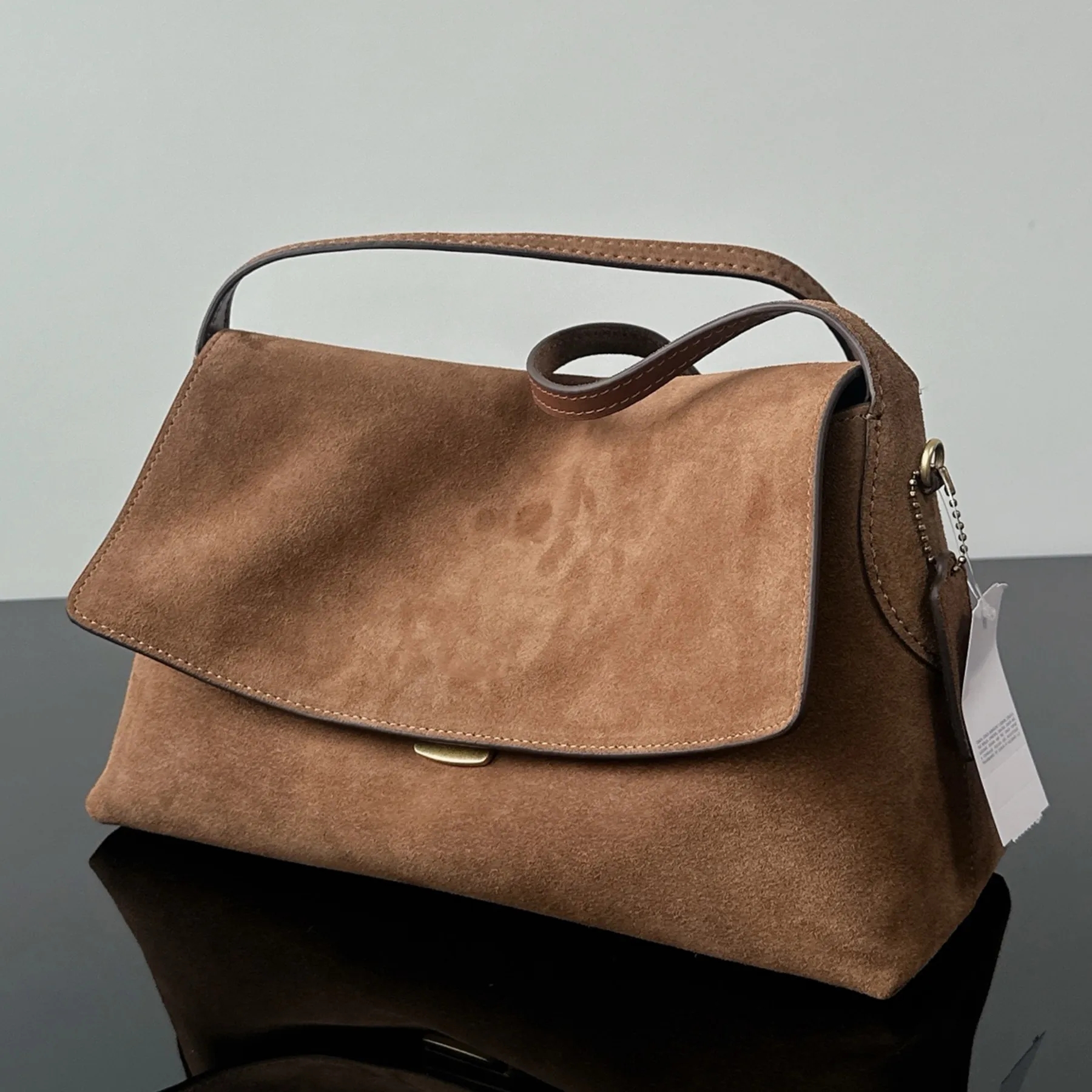 Top Quality 10A Chelsea Shoulder Bag 30 Luxury Designer Suede Genuine Leather Handbag Golden Hardware Clutch Bag Zipper Pocket Tote Bag Women Casual