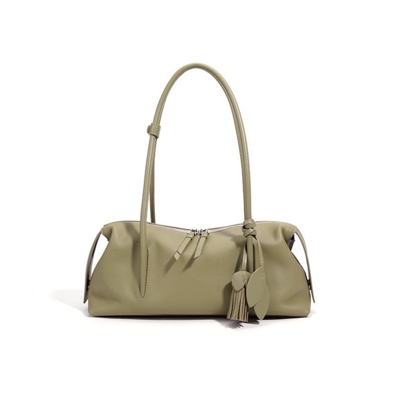 New Women's Casual Top Grain Leather Shoulder Bag Large Capacity Soft Pillow Handbag Underarm Tote For Daily Commute Suotong261015