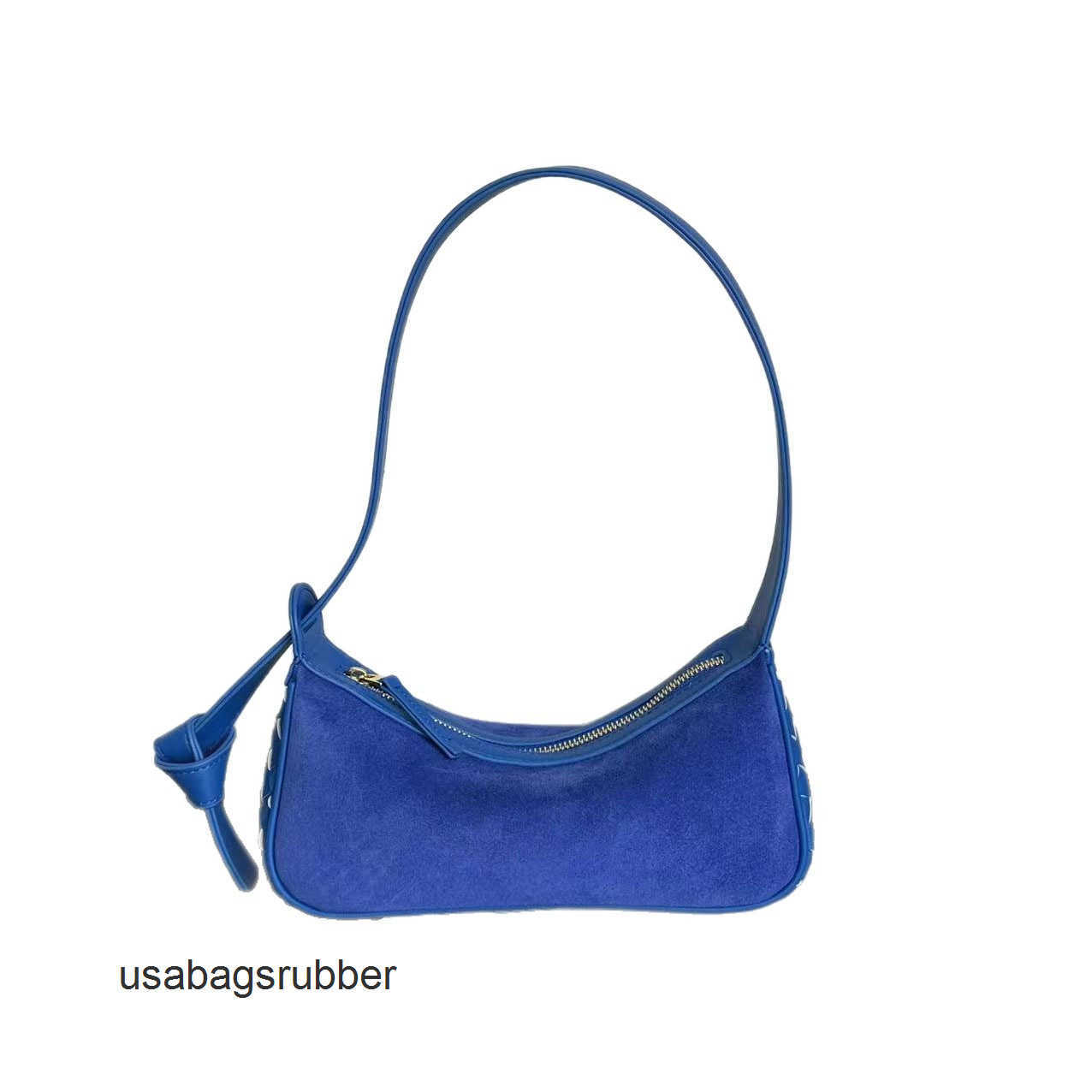 Soft Suede Purse Korean-style minimalist woven underarm bag elegant and casual women's shoulder versatile for daily use new with Curved Crescen
