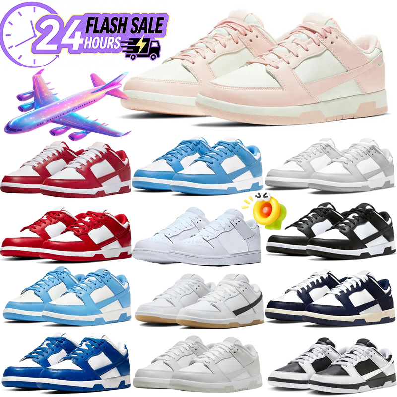 Designer running shoes man PU Leather Black White Color Block Lace Up Low Top Casual Sneakers Breathable Comfort for Men Women Travel Hiking Sports