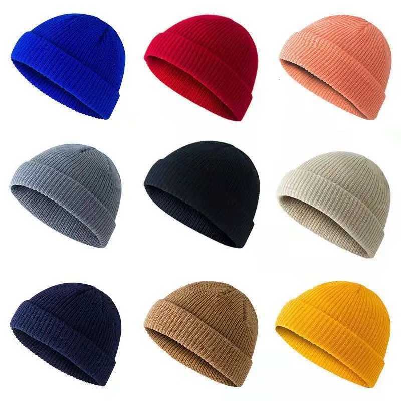 Beanie/Skull Caps Unisex Solid Color Ribbed Knit Beanie Hat For Men Women Basic Plain Cuffed Skull Cap Warm Windproof Outdoor Daily Casual WinterT26