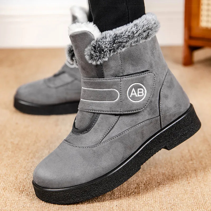 Women's Boots Super Warm Ankle Boots For Women Fur Shoes Winter Shoes Woman Snow Boots For Winter Low Heels Shoes Botas Mujer 261017