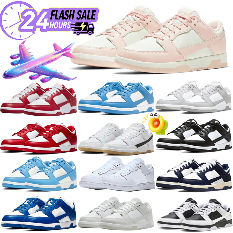 Designer running shoes man PU Leather Black White Color Block Lace Up Low Top Casual Sneakers Breathable Comfort for Men Women Jogging Training Spor