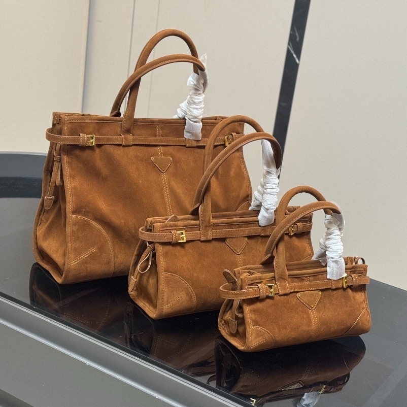 Designer bag Bonnies Bag Suede Brown Shoulder Bag Womens Totes Bag Soft Lux Leather Handbag Casual Mens New Tote Large Capacity Shopping Bag