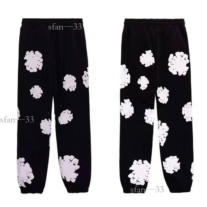 Denim Oversized Hoodies Men's Foam Print Flower Streetwear Hip Hop Pullover Hooded Hoody Fashionable Designer Hoodies A77