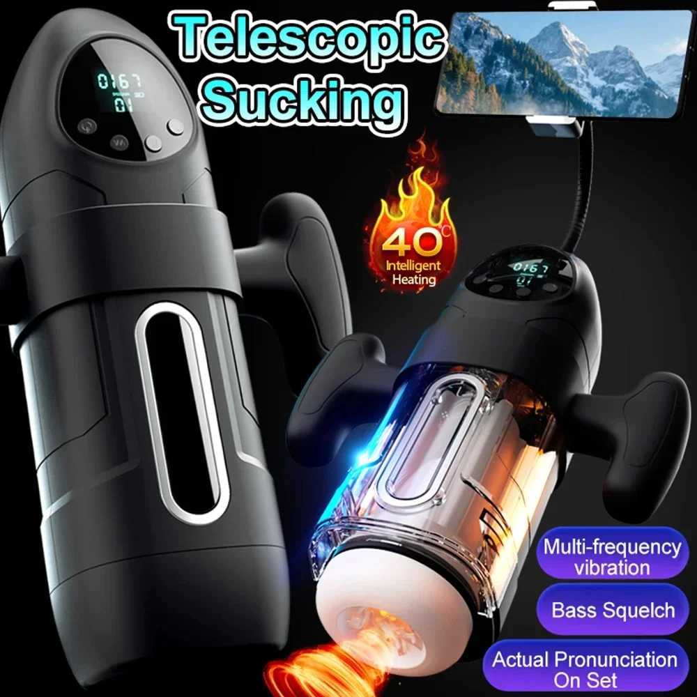 Automatic YAFEI 3 Sucking 10 Telesic Heating Male Masturbator Handle Penis Pump Stroker Pocket Pussy Adults s for Men M261017