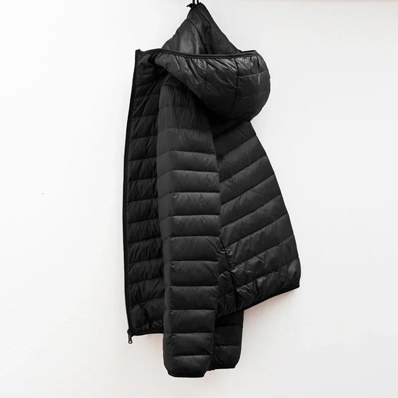 Men Winter Coat Fashion Hooded White Size Ultralight Down Coat Portable Slim Down Parkas 261016