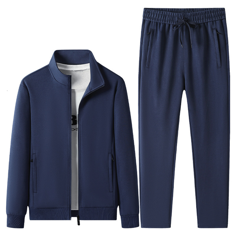Mens Two Piece Shirt And Pants Set Long Sleeve Cotton Sportswear For Men Spring Plus Size Casual Outfit For Daily Wear And Casual Sports Use At Home