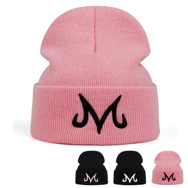 Unisex M Letter Embroidery Beanies Autumn and Winter Warm Beanie Hat Caps for Women Men S261017V9UV